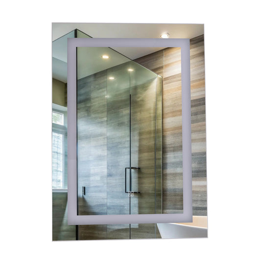 Espejo Espejos Con Luz Led Decorativos Touch Grandes Baño De Pared Tocador Vintage 50 X 70 Cm Rectangular Asimetrico Sin Marco 016