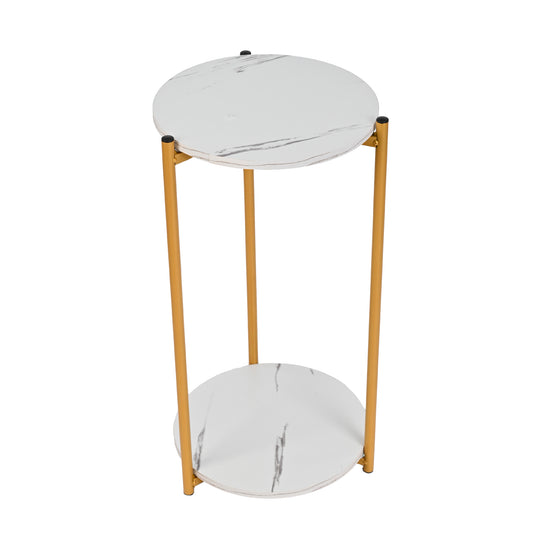 Mesa de Centro Redonda MDF con Patas de Aluminio AL-090