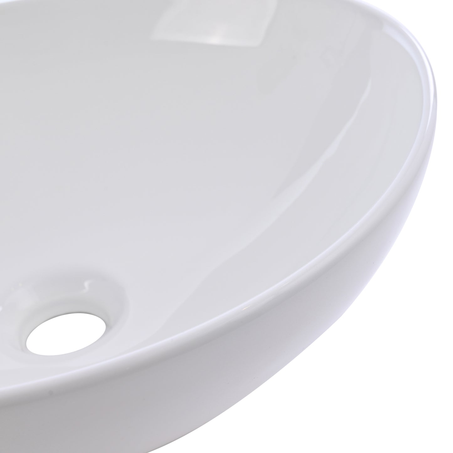 Lavabo ovalin de cerámica blanco para baño ovalado de sobreponer acabado alto brillo moderno para casa