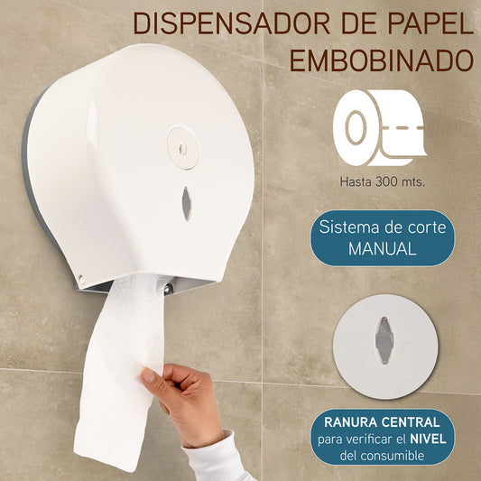 Dispensador Despachador Pared Papel Higienico Rollo Grande Papel Toalla Bobina