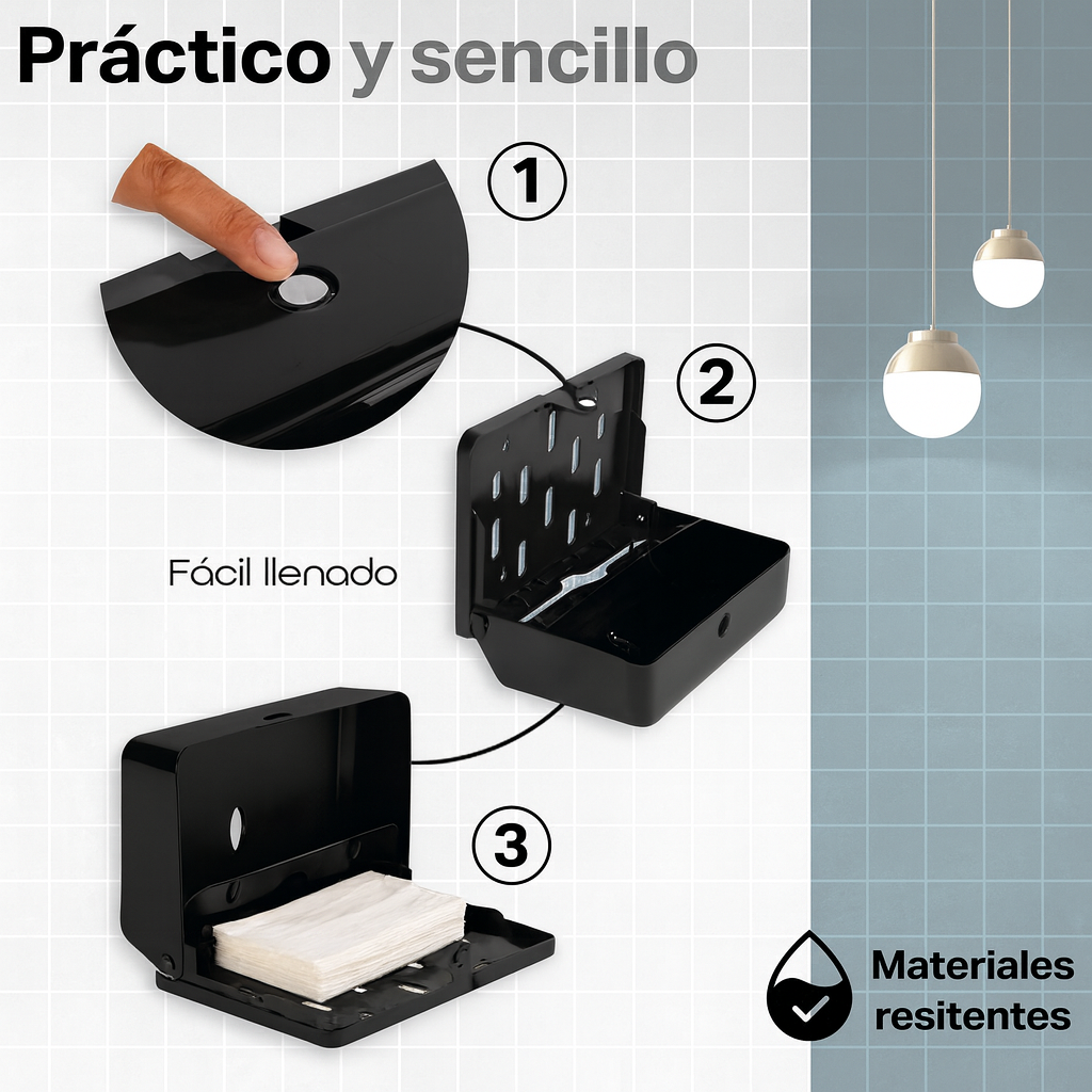 Dispensador Despachador de Toallas para Manos Interdoblada Sanitas