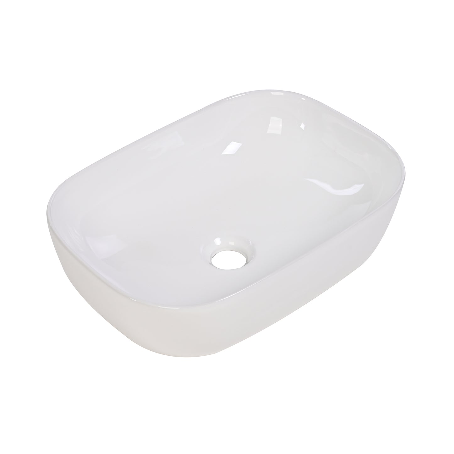 Goral Lavabo Ovalin De Cerámica Blanco Para Baño Baños Ovalado De Sobreponer Acabado Alto Brillo Económico Pequeños Medianos Modernos Lavadero Para Casa Casas Elegante AL-100