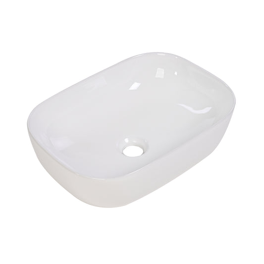 Goral Lavabo Ovalin De Cerámica Blanco Para Baño Baños Ovalado De Sobreponer Acabado Alto Brillo Económico Pequeños Medianos Modernos Lavadero Para Casa Casas Elegante AL-100