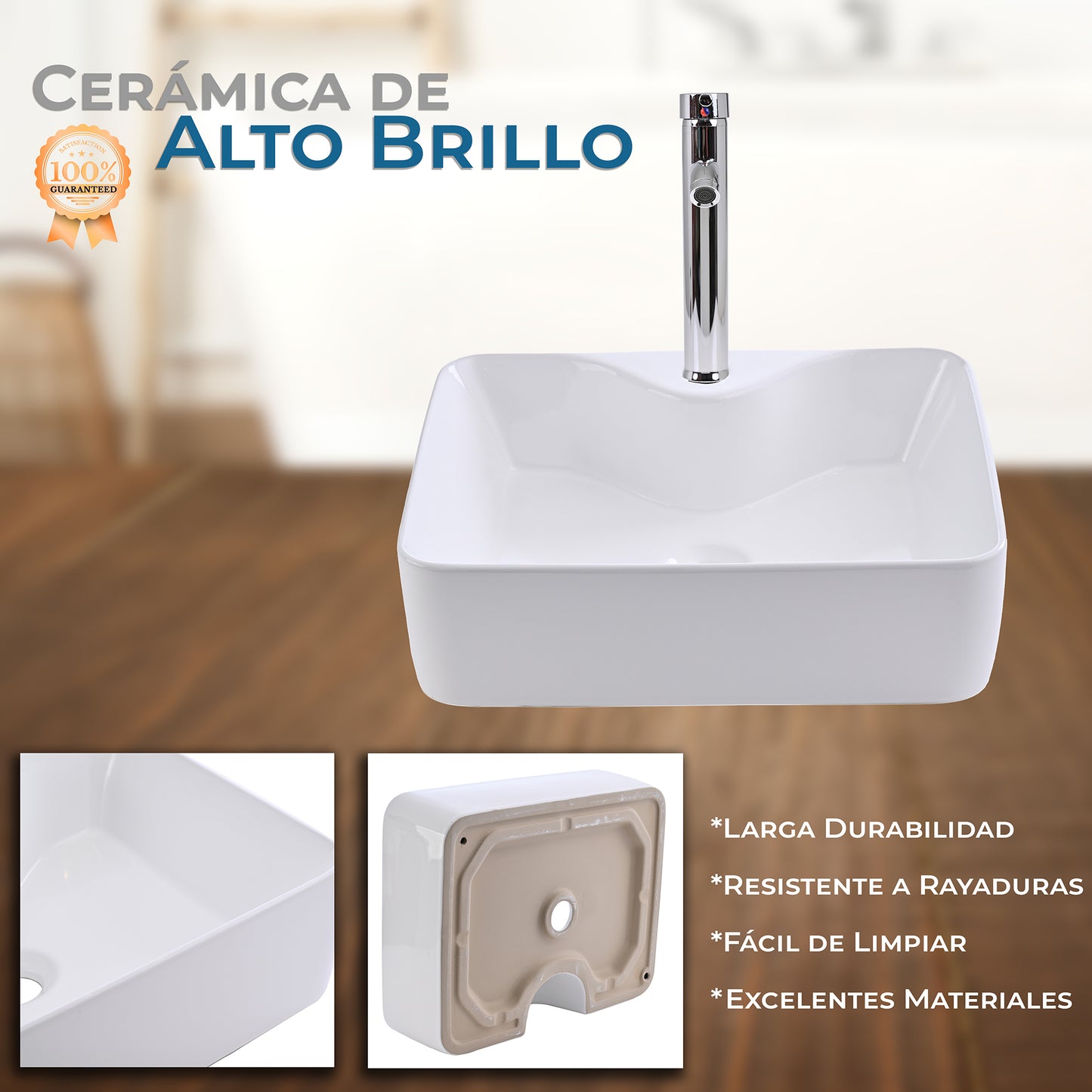 Goral Lavabo Ovalin De Cerámica Blanco Para Baño Baños Ovalado De Sobreponer Acabado Alto Brillo Económico Pequeños Medianos Modernos Lavadero Para Casa Casas Elegante Al-104