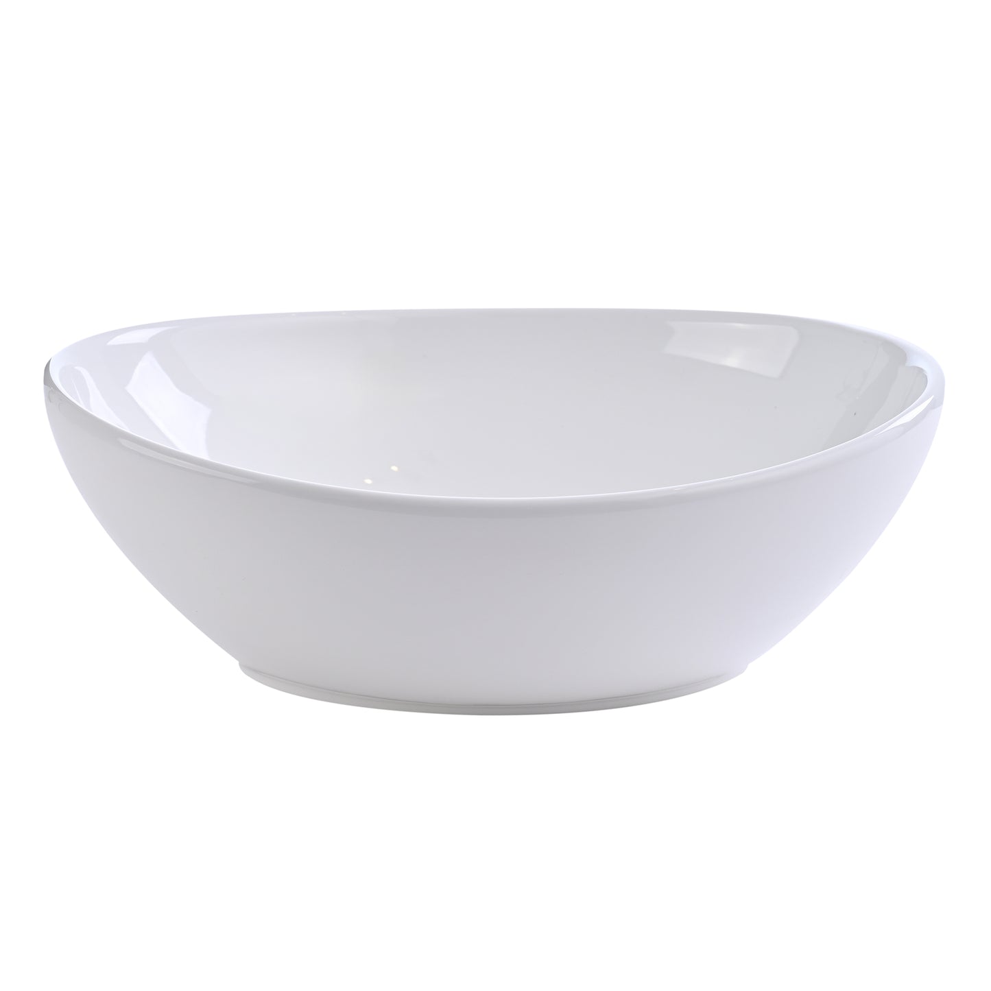 Lavabo ovalin de cerámica blanco para baño ovalado de sobreponer acabado alto brillo moderno para casa