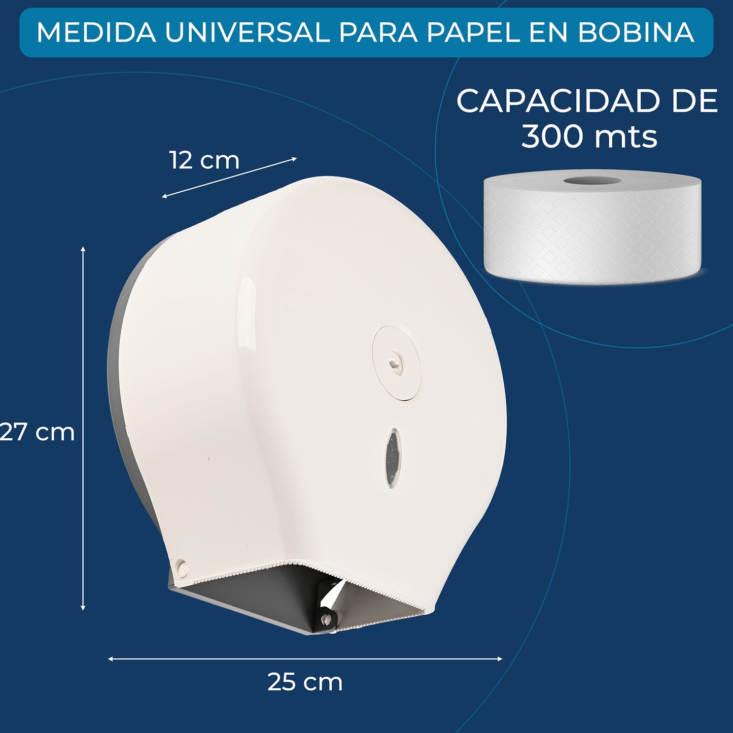 Dispensador Despachador Pared Papel Higienico Rollo Grande Papel Toalla Bobina